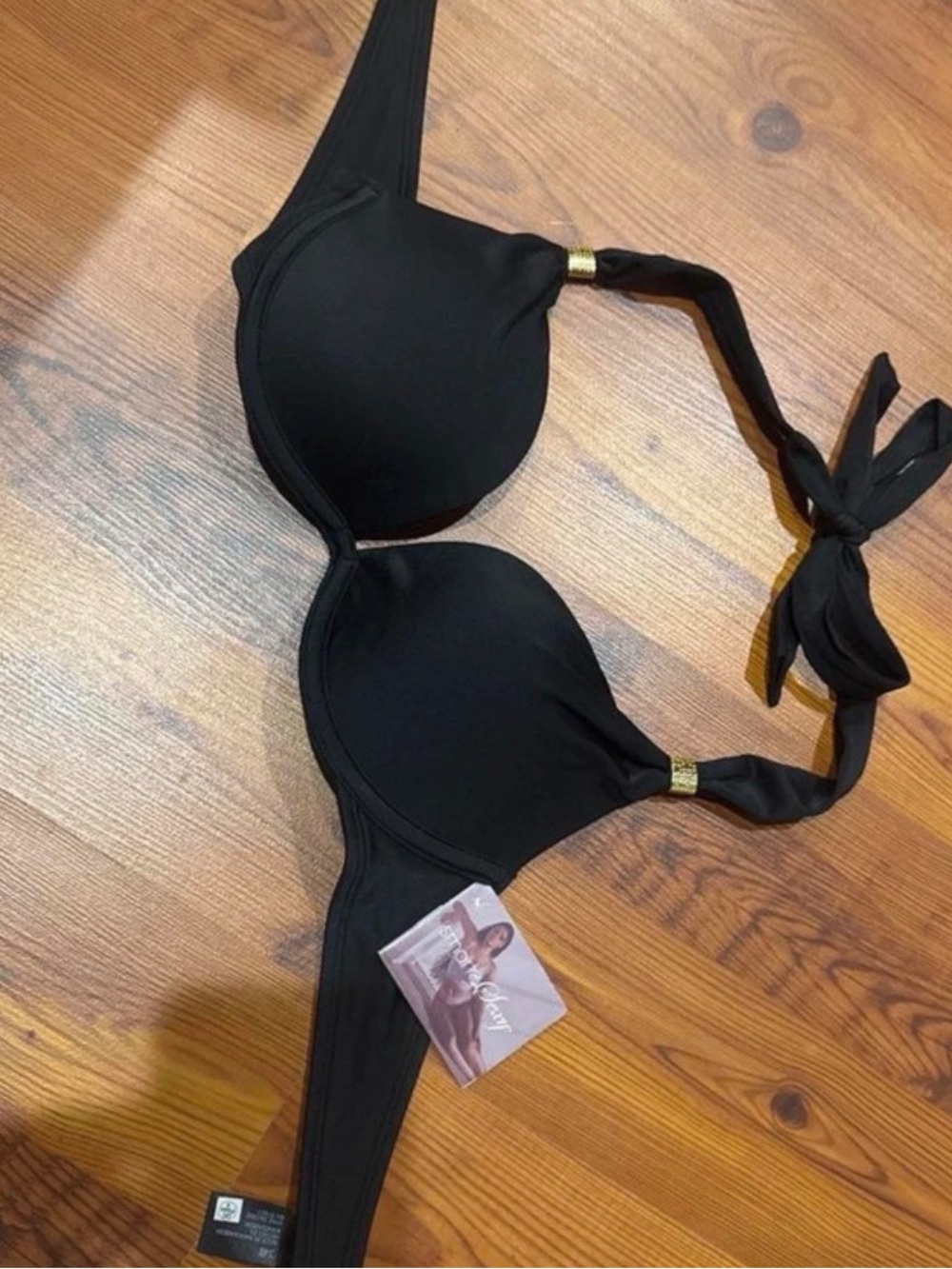 Black Halter Bikini Top - Women Swim
